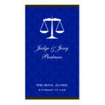 Scales of Justice Damask Colour Bar Business Cards