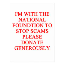 SCAMS nd crooks joke Post Cards