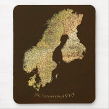 SCANDINAVIAN MAP Mousepad
