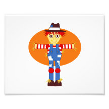 scarecrow cartoon orange behind photograph