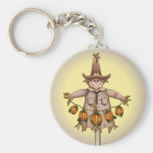 SCARECROW & PUMPKIN JACK GARLAND by SHARON SHARPE Keychain