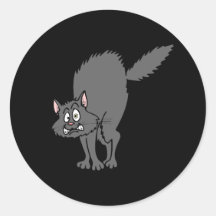 Scared Cat Sticker