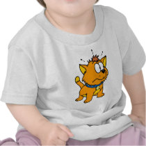 Scared Kitty: Cartoon cat t-shirts