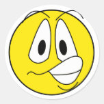 Scared smiley sticker