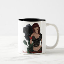 Scarlet Ivory Ringer Mug 15 oz