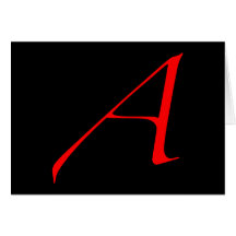 Scarlet letter A (for Atheist) Card