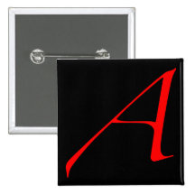 Scarlet letter A (for Atheist) Pin