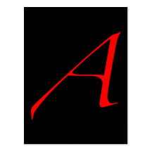 Scarlet letter A (for Atheist) Postcards