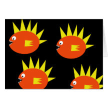 Scary Fish! Greeting Cards