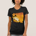Scary Halloween Pumpkins and Full Moon Tshirts