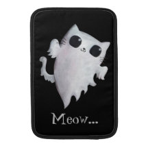 Scary Kitty Cat Ghost MacBook Air Sleeve