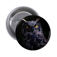 Scary owl button