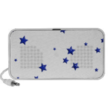 SCATTERED ROYAL BLUE STARS ACCENTS TEMPLATE BACKGR iPod SPEAKER