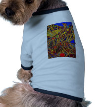 Scattered Stationery (abstract expressionism ) Dog T-shirt