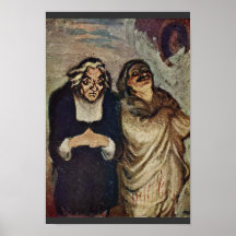 Scene From A Comedy By Molière By Daumier Honoré ( Poster