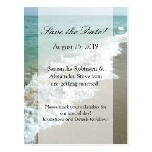 Scenic Beach Destination Wedding Postcards