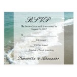 Scenic Beach Destination Wedding RSVP Postcard