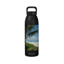 Scenic Beach, Side Palm Branch Water Bottles