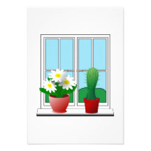 Scenic Window View Personalized Invitations