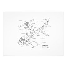 Schematic of the Major Components in a Helicopter Announcements