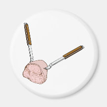 Schinken Gabeln ham forks Kühlschrankmagnete