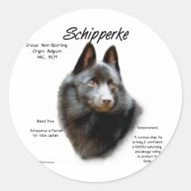 Schipperke History Design Sticker
