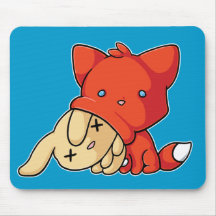 SCHLUP Fox Eating Rabbit Mousepad