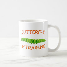 Schmetterling in Ausbildung butterfly In Training Kaffeetasse