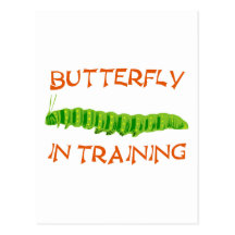 Schmetterling in Ausbildung butterfly In Training Postkarten