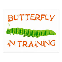 Schmetterling in Ausbildung butterfly In Training Postkarten