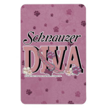 Schnauzer DIVA Rectangular Magnet