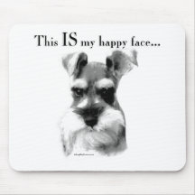 Schnauzer Happy Face Mousemats