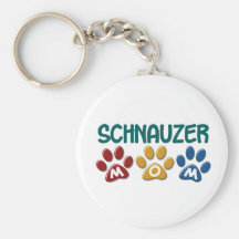 SCHNAUZER Mum Paw Print 1 Key Chain