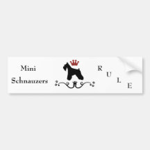Schnauzers Rule Bumper Sticker