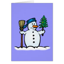 Schneemann snowman karte