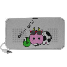Schnozzle Cow Cash Cow Cartoon w/Money Bag Travelling Speakers