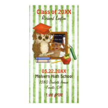 Scholar Owl 2012 - Graduation Personalised Photo Card