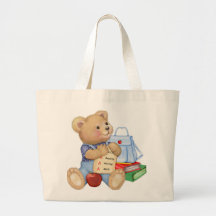 School Bear Canvas Bags
