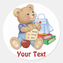School Bear - First Grade Sticker