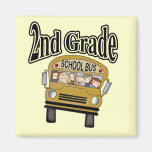 School Bus 2nd Grade Tshirts and Gifts Magnets