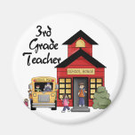 School House 3rd Grade Teacher Tshirts and Gifts Magnet