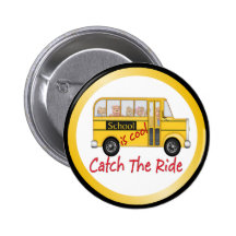 School is Cool School bus Buttons
