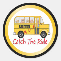 School is Cool School bus Sticker