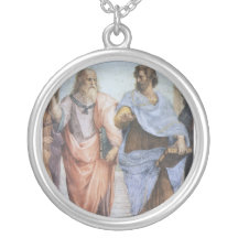 School of Athens (detail - Plato & Aristotle) Personalized Necklace