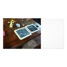 School Slates Photo Greeting Card
