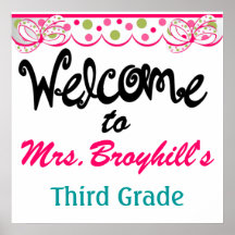 School - Teacher Classroom Welcome - SRF Print