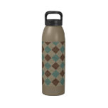 School-Time Preppy Argyle Reusable Water Bottles