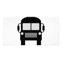 schoolbus icon custom photo card