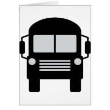 schoolbus icon greeting cards
