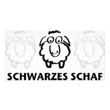 schwarzes schaf photo card